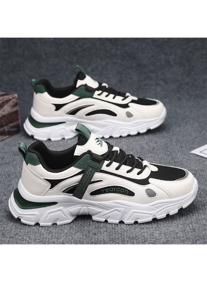 YEARCON Yierkang Men's Casual Breathable Mesh Outdoor Hiking Sports Shoes Comfortable Durable Running Shoes White/black 39 - Image 4