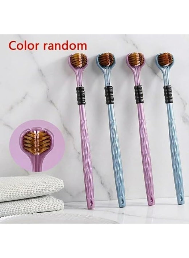 Ultra-Soft 3-Sided Toothbrush – Wrap-Around Bristles for Deep Teeth & Gum Cleaning (Random Color) - Image 4