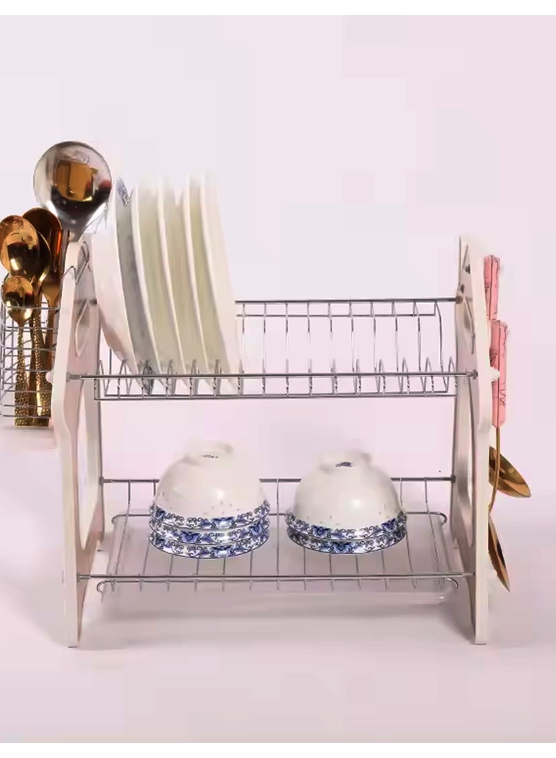 Sweet Home Sweet Home Dish Drying Rack For Kitchen, Dish Drainer Rack with Removable Drip Tray Rust-Proof Dish Drainer with Removable Cutlery Holder Dish Racks for Kitchen Counter - Image 4