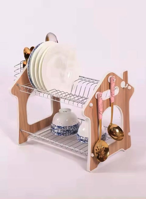 Sweet Home Dish Drying Rack For Kitchen, Dish Drainer Rack with Removable Drip Tray Rust-Proof Dish Drainer with Removable Cutlery Holder Dish Racks for Kitchen Counter