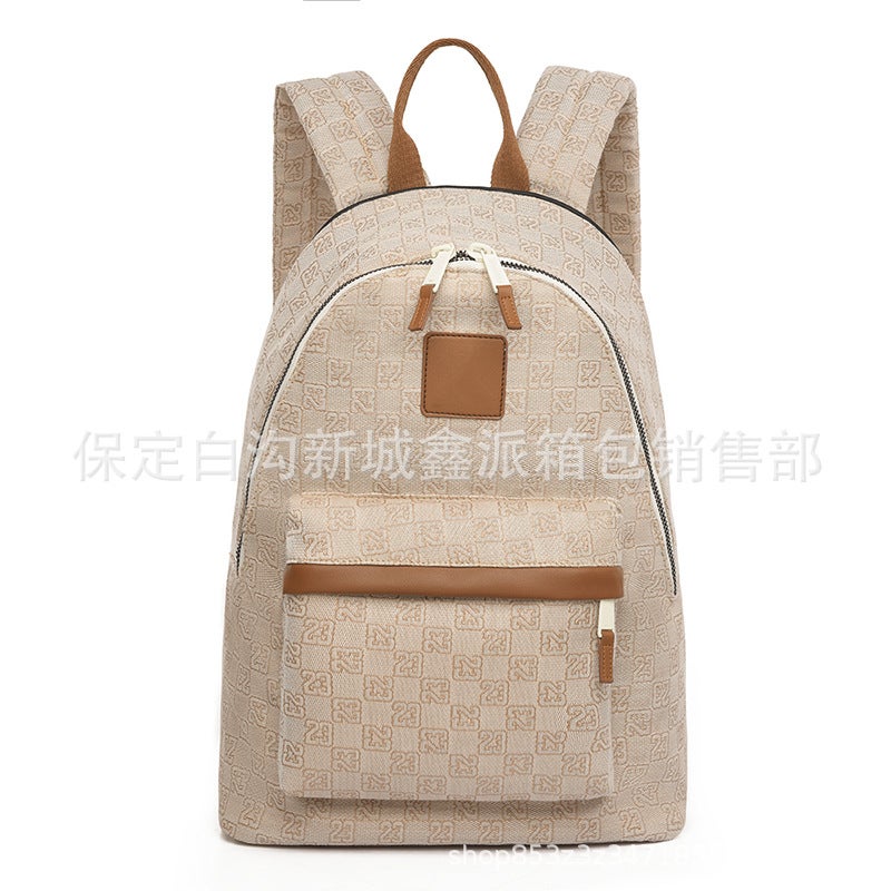 Trendy Trendy Backpack Checkerboard Backpack Campus Student Schoolbag Item No. 5782 - Image 4