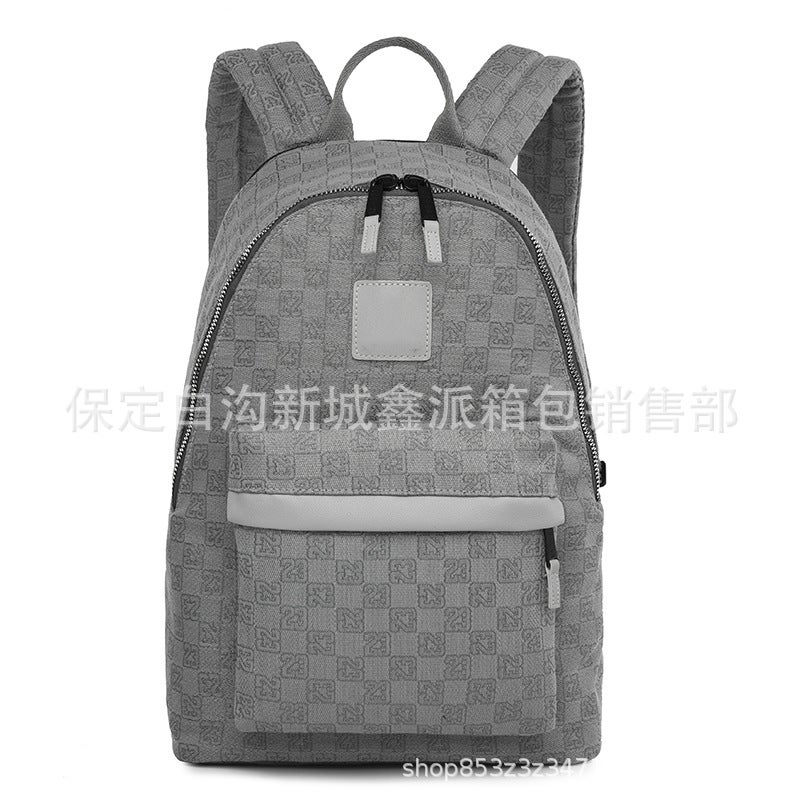 Trendy Trendy Backpack Checkerboard Backpack Campus Student Schoolbag Item No. 5782 - Image 3