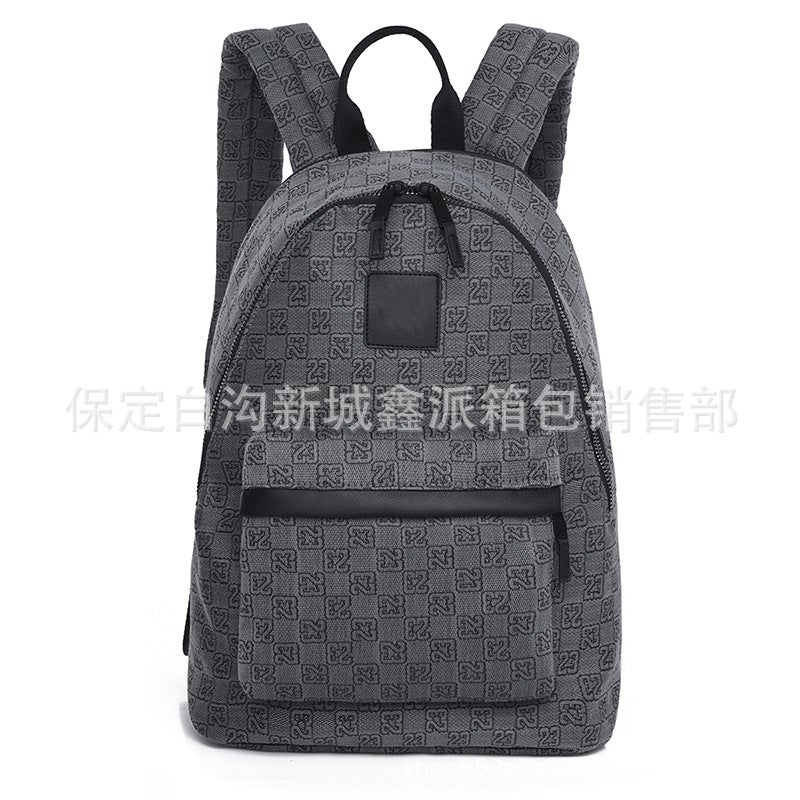 Trendy Trendy Backpack Checkerboard Backpack Campus Student Schoolbag Item No. 5782 - Image 5