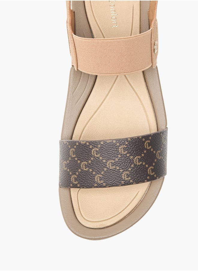 Le Confort - Women Solid Sandals with Elasticated Strap - Image 1