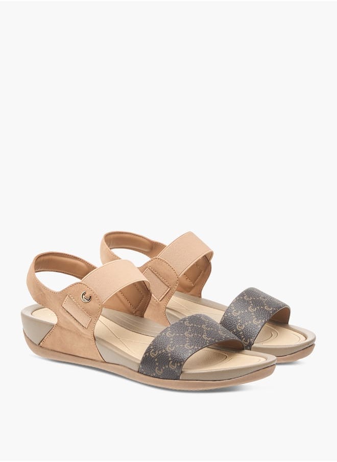 Le Confort - Women Solid Sandals with Elasticated Strap - Image 1