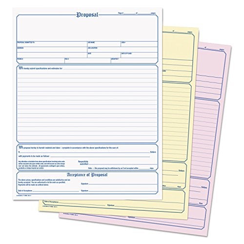 TOPS Pendaflex TOPS Proposal Form 3Part Carbonless 85 x 11 Inches Phantom Rule 50 Sets per Pack 3850 - Image 3