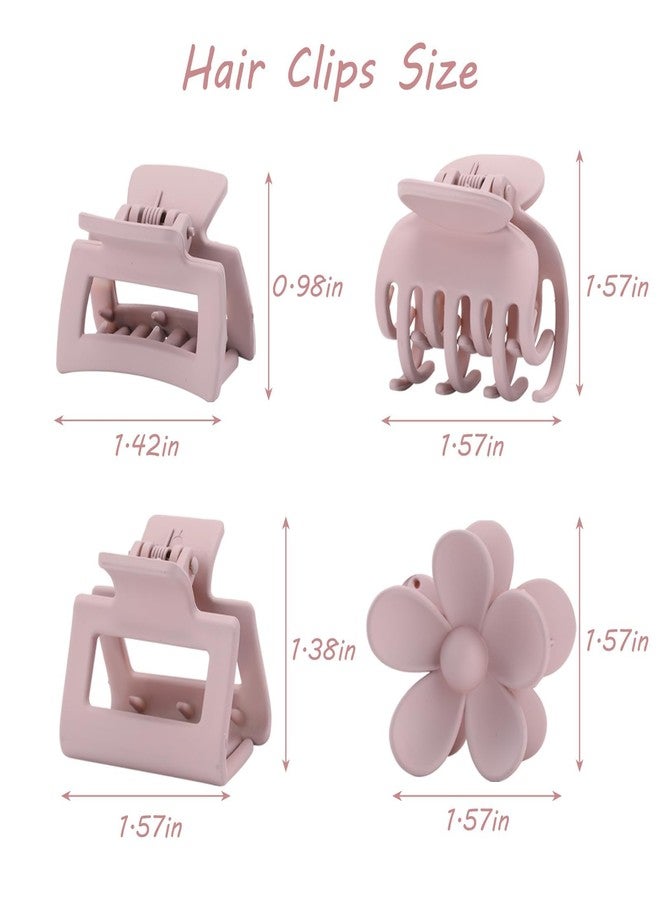 Interesse 16 PCS Small Claw Clips for Thin Thick Hair, 4 Shapes Small Hair Clips, Cute Flower Claw Clips for Women Girls, Mini Hair Clips for Kids, Hair Accessories, Macaroon Colors - Image 2