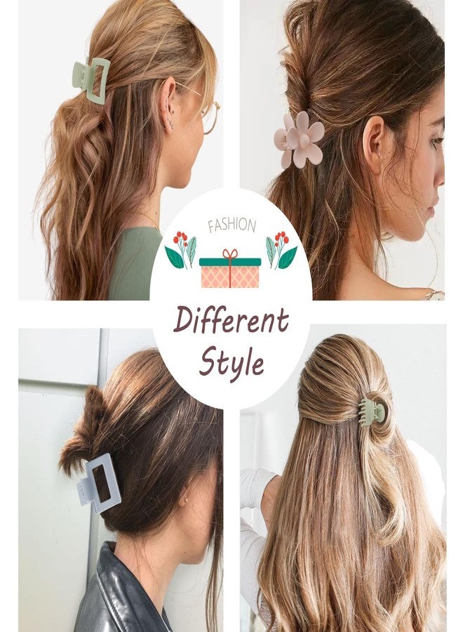 Interesse 16 PCS Small Claw Clips for Thin Thick Hair, 4 Shapes Small Hair Clips, Cute Flower Claw Clips for Women Girls, Mini Hair Clips for Kids, Hair Accessories, Macaroon Colors - Image 4