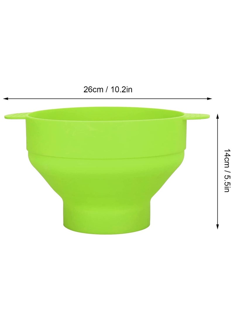 sokany Microwave Silicone Popcorn Maker, Popcorn Popper with Lid and Handles, Big Size Collapsible Bowl, BPA Free Dishwasher, Safe and High Temperature, Resistance for Home, Party, Movie (Green)  - Image 2