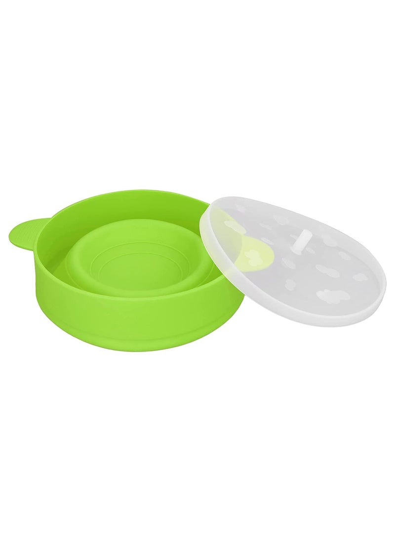 sokany Microwave Silicone Popcorn Maker, Popcorn Popper with Lid and Handles, Big Size Collapsible Bowl, BPA Free Dishwasher, Safe and High Temperature, Resistance for Home, Party, Movie (Green)  - Image 3