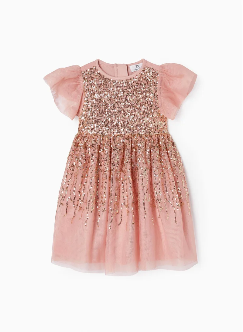 Zippy Zippy Tulle Dress With Sequins For Baby Girls