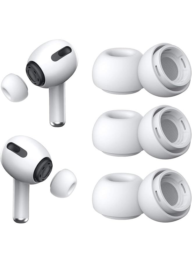 erorex - 3 Pairs Replacement Ear Tips For Airpods Pro And Airpods Pro 2Nd Generation With Noise Reduction Hole Silicone Ear Tips With Portable Storage Box And Fit In The Charging Case Medium - Image 1