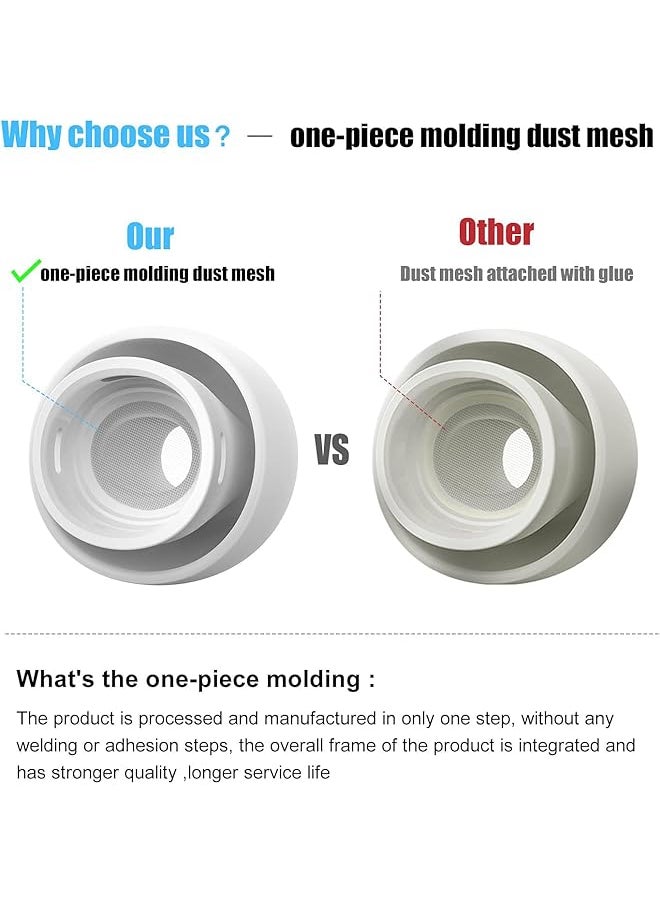 erorex - 3 Pairs Replacement Ear Tips For Airpods Pro And Airpods Pro 2Nd Generation With Noise Reduction Hole Silicone Ear Tips With Portable Storage Box And Fit In The Charging Case Medium - Image 1