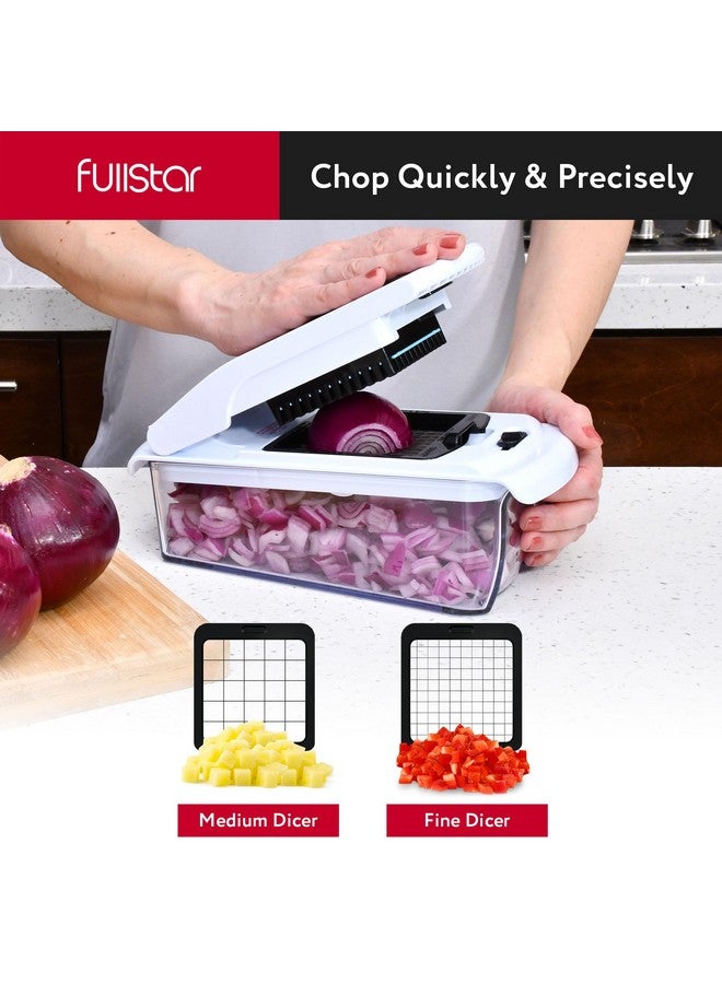 Fullstar Fullstar Vegetable Chopper and Spiralizer - Food Chopper with Container, Fruit Slicer, Kitchen Gadgets & Accessories, Home Essentials (All in 1, White)  - Image 2