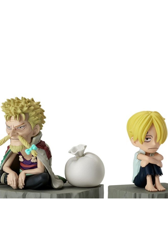 Banpresto One Piece World Collectable Figure Log Stories Sanji & Zeff Statue - Image 1