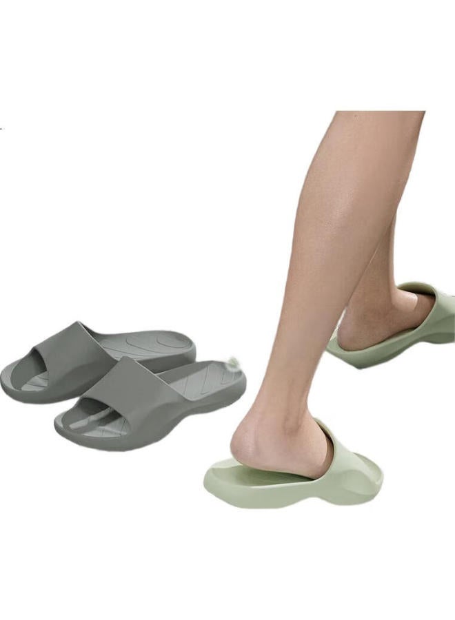 Kenroll Non-Slip Slippers For Home Bathroom Lightweight Thick-Soled Wide-Toe Elderly Pregnant Women Four Seasons Cool Slippers - Image 1