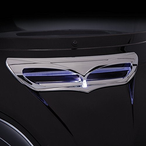 Ciro Fairing '14-up Harley-Davidson Vent Trim - LED Lighted, Chrome Finish 40010 - Image 2