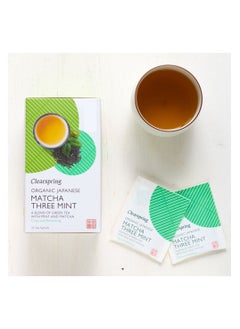Clearspring Organic Japanese Matcha Three Mint Green Teabags 20 Sachets  - Image 3