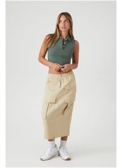 FOREVER 21 Zip-Front Cargo Midi Skirt  - Image 5
