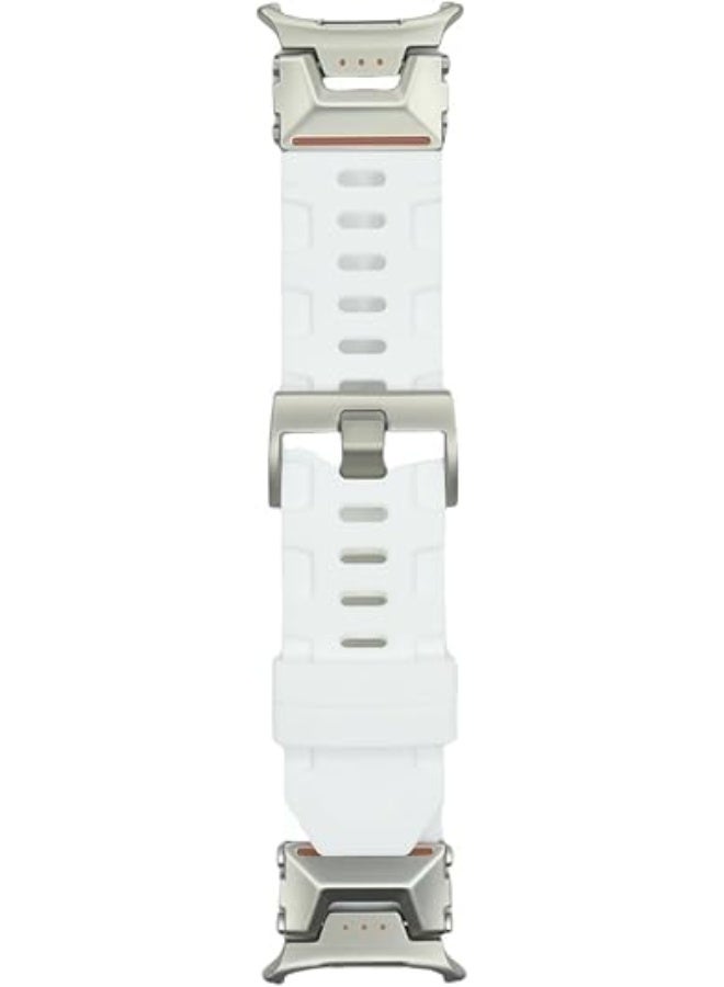 NEXT STORE Sport Silicone Band Compatible with Samsung Galaxy Watch7 Ultra, Luxury Rubber Replacement Strap with Stainless Steel Connector