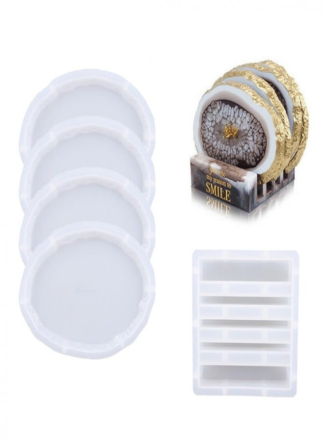 قالب سيليكون كوستر بحواف بيضاوية - Image 1