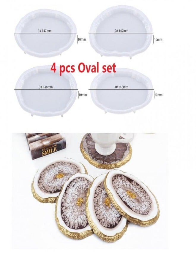 قالب سيليكون كوستر بحواف بيضاوية - Image 2