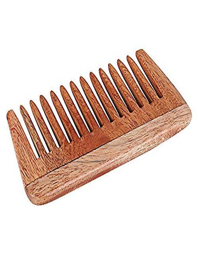 AATIRA Neem Comb Wooden Comb Wide Tooth Comb For Hair Growth Hair fall Dandruff Control Hair Straightening Frizz Control Comb for Men And Women - Image 3
