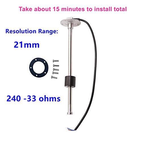 AODITECK 240-33 ohms 21"(530mm) Boat Fuel Tank Sending Unit Fuel Sending Unit Marine Truck Car Fuel Water Level Sensor Marine Gas Water Tank Sensor Fuel Gauge Sending Unit Truck Gas Water Tank Sender - Image 2