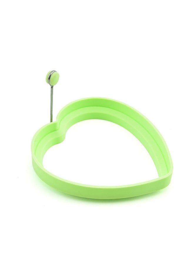 Generic - Thickened Silicone Egg Frier Creative Kitchenware Egg Mold Heart-shaped Flower Fried Egg Mold Cake Baking Mold-Color:Love (Green) - Image 1