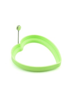 Thickened Silicone Egg Frier Creative Kitchenware Egg Mold Heart-shaped Flower Fried Egg Mold Cake Baking Mold-Color:Love (Green)