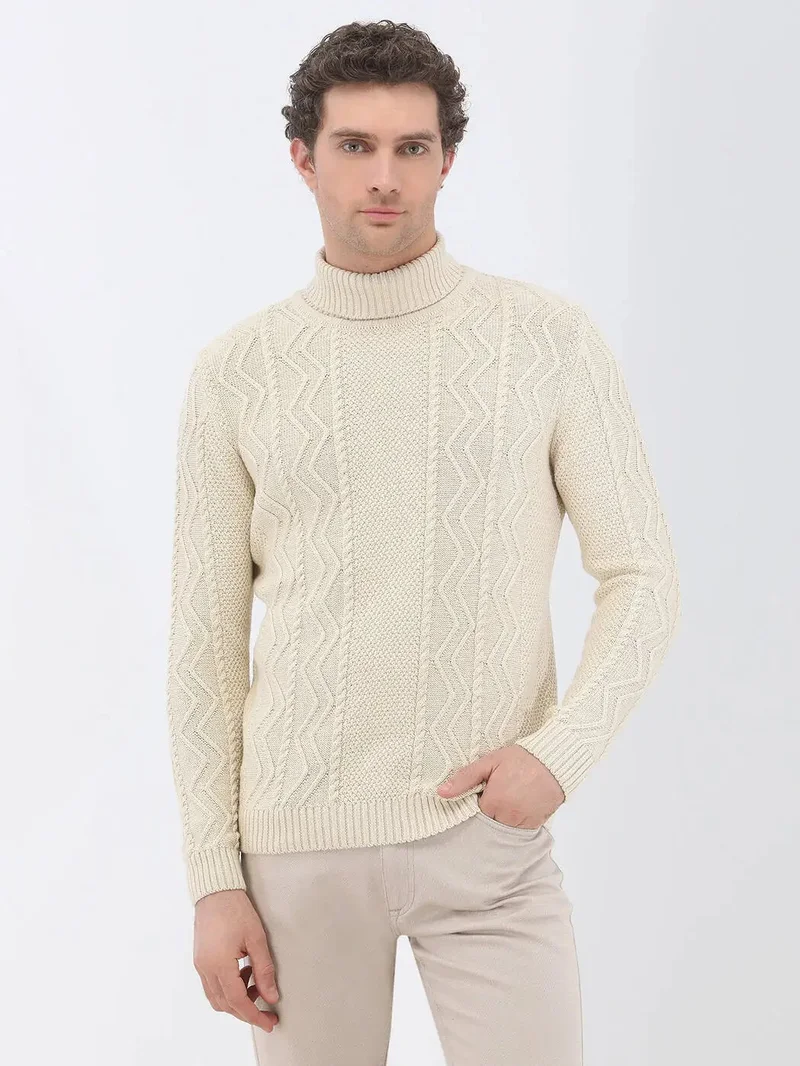 Kip Ecru Knitwear Sweatshirt