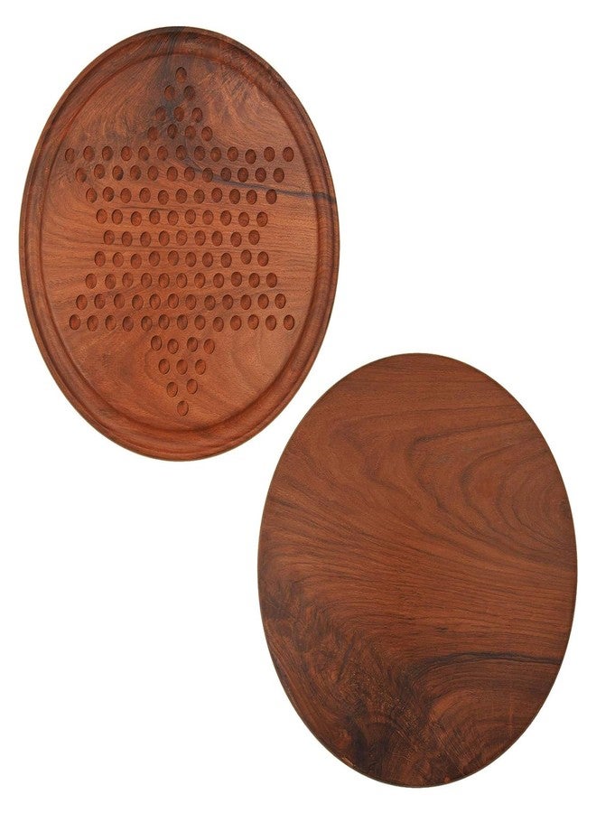 Toolart 6 Years and Up Fine Craft India Chinese Checkers Game Set with 12-Inch Wooden Board and Traditional Pegs - Image 3