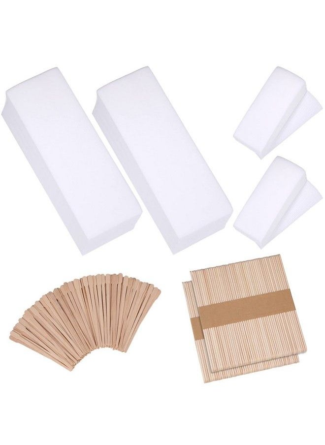Yaomiao 400 Pieces Wax Strips Sticks Kit Nonwoven Waxing Strips Hair Removal Strip With Wax Applicator Stick For Body Skin Facial Hair Removal Tools  - Image 2