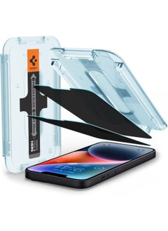 Spigen Glastr Ez Fit Privacy for iPhone 13 Pro MAX and iPhone 14 PLUS Tempered Glass Screen Protector with Auto Align Technology - 2 Pack  - Image 1