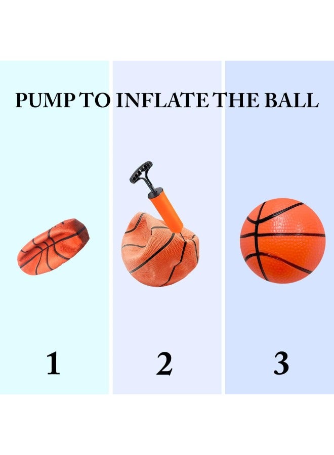 TOY GARDEN Adjustable Basketball Hoop Set with Ball and Pump Portable Sports Hoop with Height Adjustable Stand and Large Base for Indoor Outdoor Play for Kids and Beginners Court Practice Game - Image 5