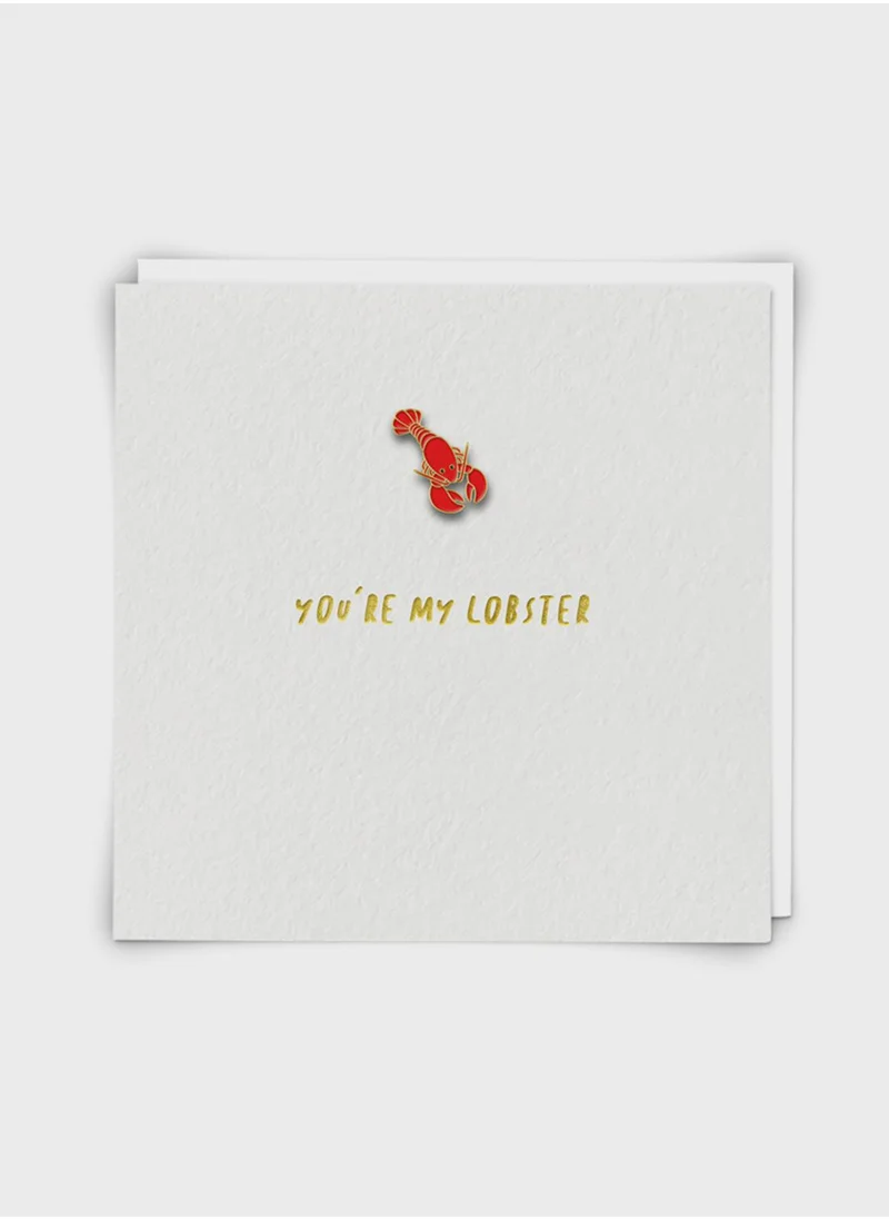 Red Backcards YouRe My Lobster Valentines Card