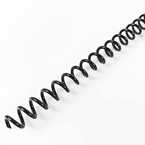 Binditek 100 Pack Plastic Spiral Binding Coils, 6mm(1/4"), 30 Sheet Capacity, 4:1 Pitch, Black, 48Loops, for Letter Size, for Students and Coworkers - Image 1