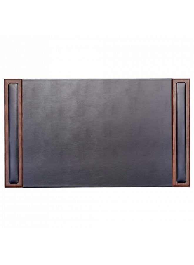 Dacasso مجموعة مكاتب دكاسو من الجوز والجلد الأسود، 10 قطع، 34" × 20" - Image 4