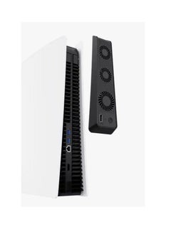 XiuWoo Playstation 5 Cooling Fan with LED light and USB port, Strong and Silent Exhaust with 3 Fans for PS5 Disc and Digital Edition, Self-Starting and Quiet Mode  - Image 4