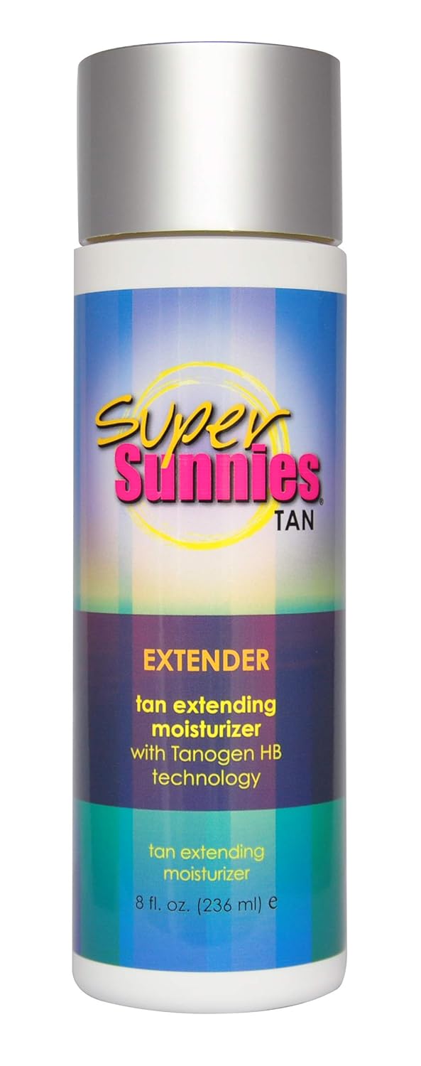 Super Sunnies Super Sunnies Tan Extender Moisturizer Lotion with Tanogen HB for Indoor Tanning Beds  Sunless Tanning Enriched with Aloe  Hawaiian Coconut Oil Jojoba Oil  Nuts 8 oz