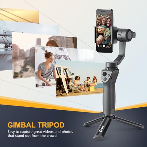 Zeadio Metal Mini Tripod, Desktop Tabletop Stand Compact Tripod for Smooth 4, Osmo Mobile, Vimble 2, Gimbal Handle Grip Stabilizer and All Cameras - Image 3