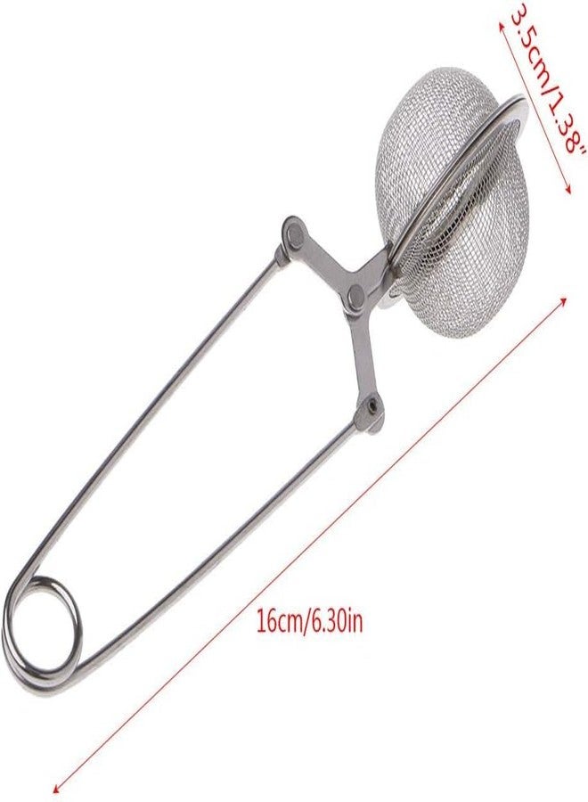 GANPUB Silver Mesh Strainer Snap Ball Loose Leaf Tea Infuser Stainless Steel Secure Locking Tea Filter Tea Strainers and Filters - Image 4