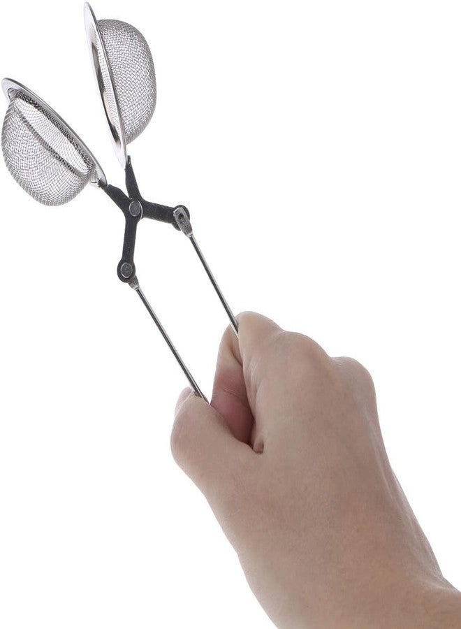 GANPUB Silver Mesh Strainer Snap Ball Loose Leaf Tea Infuser Stainless Steel Secure Locking Tea Filter Tea Strainers and Filters - Image 2