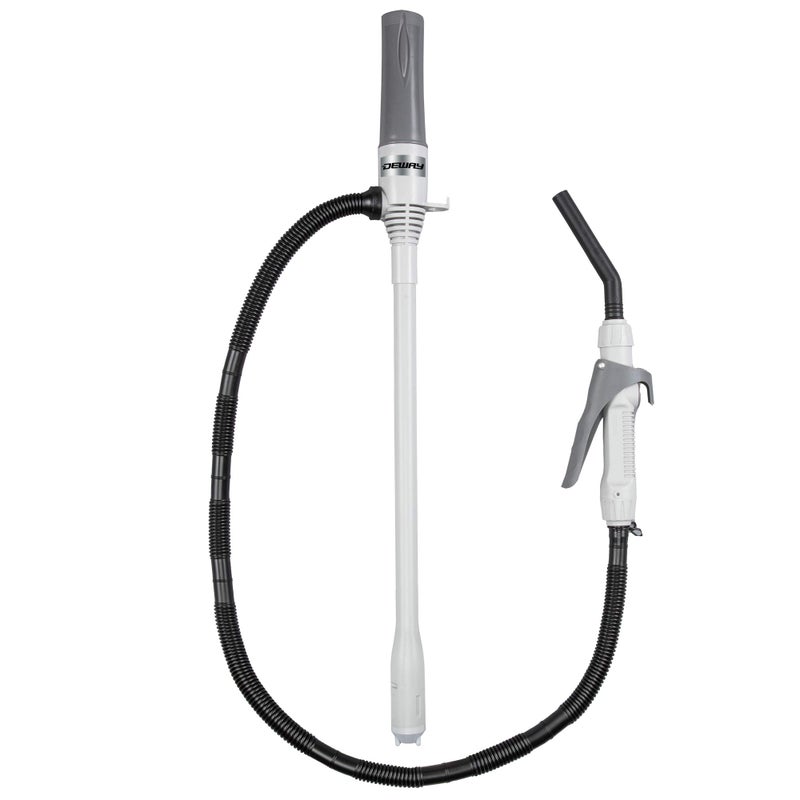 DEWAY Automatic Fuel Transfer Pump with Nozzle for Quick Flow Control Stop 3X More Powerful D Battery Powered Extra Long Hose Fits All Size Cans Portable Liquid Pump Transfers at 24 GalMinute