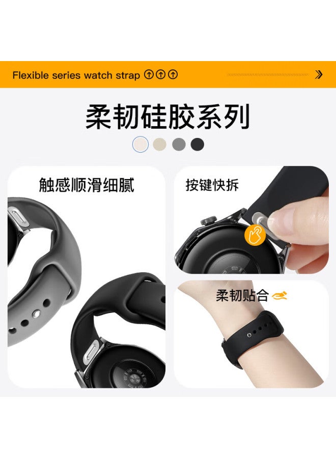 Binghong Compatible With Huawei Gt6 Watch Band 41mm, Suitable For Huawei Watch 5 Band Gt5/gt5pro/gt4/gt3pro/gt2, Silicone Watch Strap For Men And Women, Quick Release Button, 18mm Black