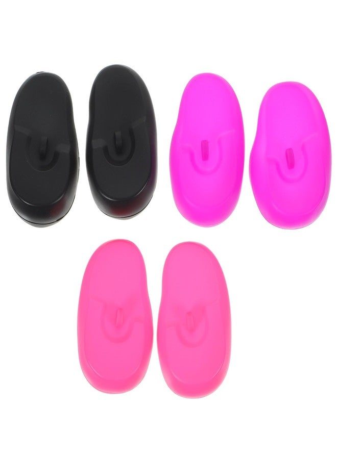 Healifty 3 Pairs Silicone Earmuff Salon Ear Protection Ear Shield Waterproof Ear Cover - Image 1