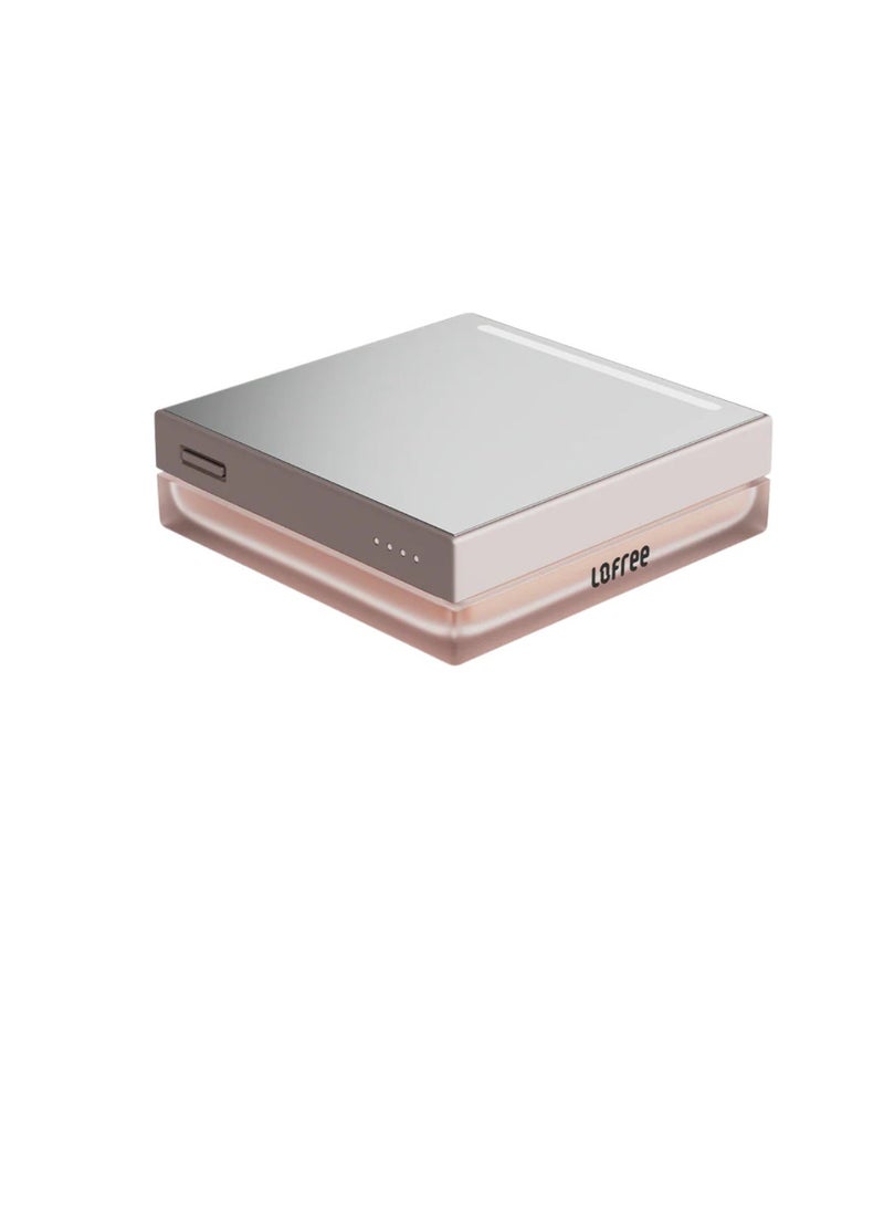 Lofree Glamor Magnetic Power Bank 5000mAh, 15W Wireless Charging, 22.5W USB-C Fast Charging, Magnetic Portable Charger with LED Light Effects, Mirror Design, Compact & Lightweight, Peach Dawn color - Image 1