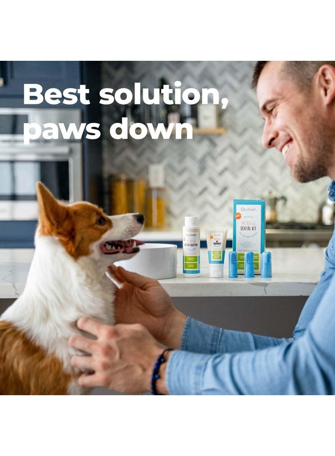 Oxyfresh Premium Pet Dental Kit for Dogs & Cats - Easy Solution for Dog and Cat Fresh Breath, Clean Teeth, Control Plaque & Tartar - Vet Formulated Pet Toothpaste 4oz + Water Additive 16oz Kit - Image 5