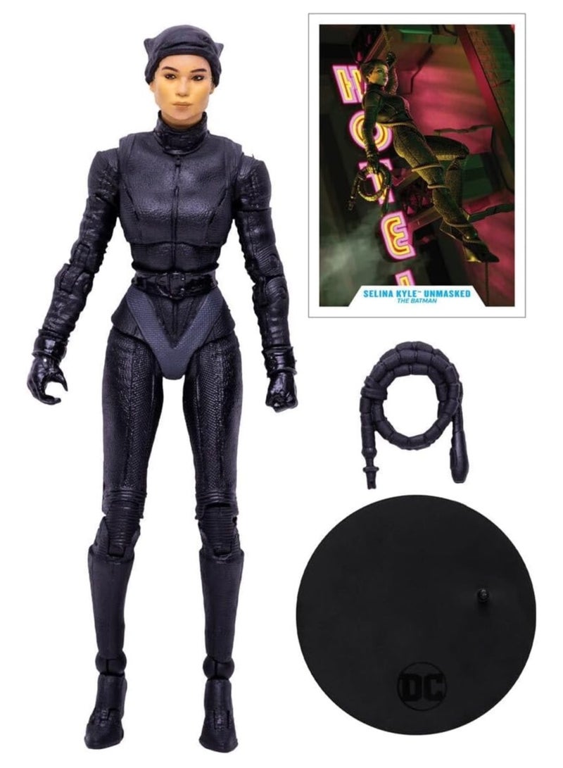 McFarlane Toys- DC Batman Catwoman Unmasked 7-Inch Action Figure with, Collectible DC Batman Movie Figure with Stand Base and Unique - Image 2