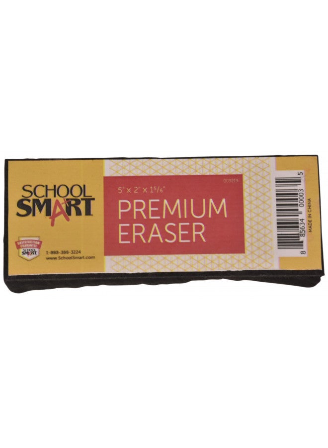 School Smart Premium Chalkboard Eraser, 5 L x 2 W x 1 H in, Felt, Black/White - 009219 - Image 3